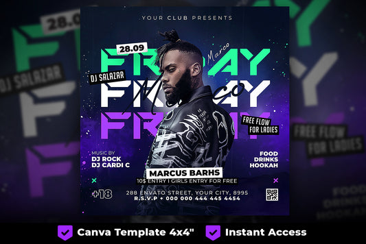 Club Party Flyer (Canva Template)